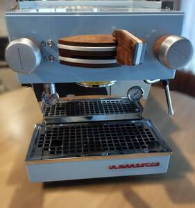 2022年製造・新品購入 La Marzocco Linea Mini ライトブルー / 正規代理店品 元箱・付属品多数、純正カスタマイズキット装着