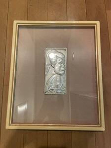 彫金 林美光 写楽 浮世絵 ステンレス 彫金 額絵 彫金画 金属 工芸 stainless インテリア 三代目大谷鬼次の奴江戸兵衛 japan