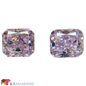 FANCY LIGHT PURPLE PINK 0.128ct/0.131ct CU/RT2745/AGT