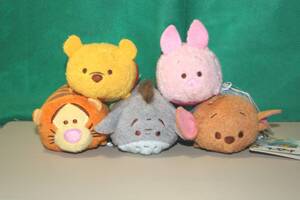 ディズニーストア プーさん ティガー,イーヨー,ピグレット,ルー ツムツム ミニ(S) ぬいぐるみ TSUM TSUM 5個セット 2013年,2014年 初期