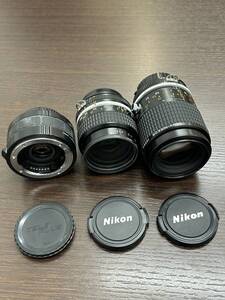 ＃9689A 現状品 Nikon カメラ レンズ 3点セット AF-S Zoom Nikkor ED 105mm F2.8D 252904 1:2 35mm 52ｍｍ 323623 2X TELEPLUS