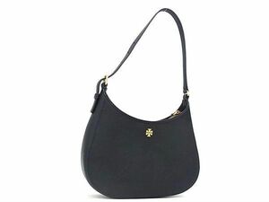 1円 ■新品同様■ TORY BURCH トリーバーチ レザー ワンハンドル ハンドバッグ ショルダー 肩掛けかばん レディース ブラック系 AY6029