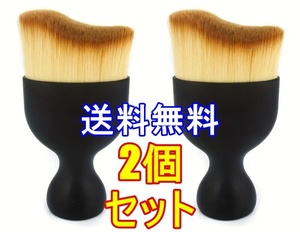 車内クリーニングブラシ 02 2個セット コンソールブラシ 空気出口クリーニング ソフトブラシ 車内清掃 除去ブラシ 新品未使用 03