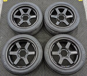 RAYS VOLK RACING TE37 SB 18インチ 8J +30 139.7 6Ｈ PW 4本セット ガリ傷なし 使用僅か 超美品 タイヤバリ山