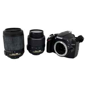 Nikon D3200 18-55mm 55-200mm デジタル 一眼カメラ ダブルズームレンズセット 中古 訳有 Y8879474