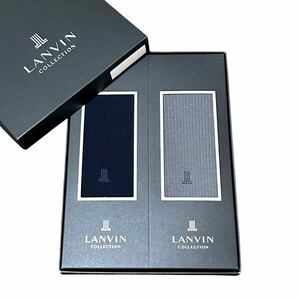 新品 ランバン LANVIN ビジネスソックス ボックス 箱付 ソックス 25cm-26cm 2足セット 日本製