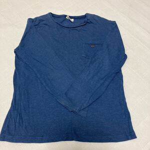 キッズ　男の子　ZARA 長袖Tシャツ 116㎝　ザラ ロンT ネイビー　シンプル ポケットTシャツ