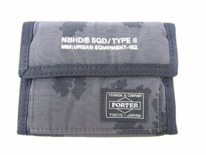 PORTER×NEIGHBORHOOD ポーター×ネイバーフッド カモフラ柄 ウォレット 財布 (小銭入れあり) AC25145