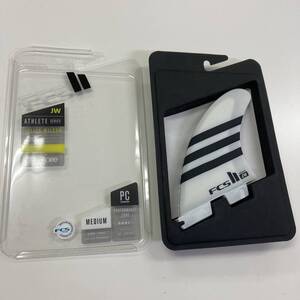 新品 サーフィン フィン FCS2 JW PC AirCore Tri Fin set M BLACK STRIPE ホワイト ブラック FCS2 エフシーエス2 ジュリアン ウィルソン