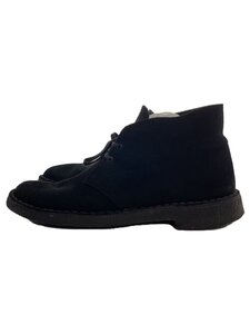 Clarks◆ブーツ/US7.5/BLK/スウェード//