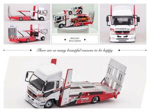 GCD 1/64 三菱 FUSO トラック ダブルデッカートレーラー　国内発送　送料込み　MINI GT LBWK MATTEL ミニカー　三菱FUSOトラック minigt 