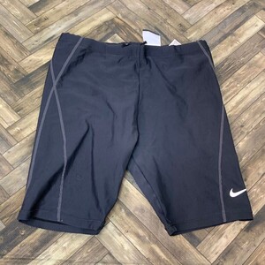 前WK148 NIKE ナイキ　競泳　水着　スイムウェア　プール　キッズS140　ブラック　クリーニング済