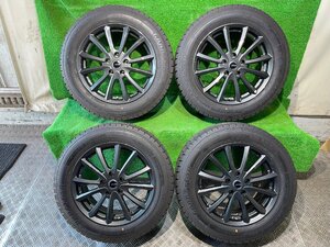 美品 ガンメタ KOSEI QRASIZ VS6 17インチ 7.0J +48 PCD114.3 5H【215/60R17】ICE NAVI7 2022年製 8分山 冬 スタッドレスタイヤ付4本セット