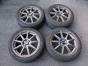 『psi』RAYS gram LIGHTS 57G 18インチ × 7.5J +43 5穴 PCD114.3 ホイール ＆ YOKOHAMA ADVAN dB V552 225/45R18 ラジアルタイヤ4本セット