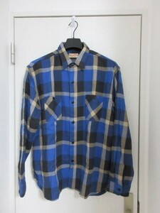 ☆美品☆Sugar Cane/シュガーケーン　SC29156　XL TWILL CHECK WORK SHIRT　ネイビー　ワークシャツ　ネルシャツ　アメカジ　長袖チェック