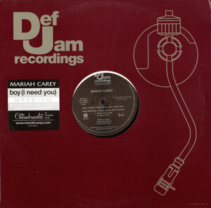 米12 Mariah Carey Boy (I Need You) Remix ISLR158201PROMO Def Jam Recordings プロモ /00250