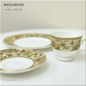 ◆送料無料◆未使用 未使用 ウェッジウッド フローラルタペストリー カップ ソーサー プレート WEDGWOOD　FLORAL TAPESTRY