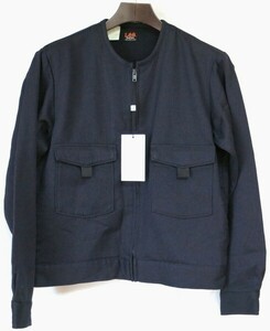 未使用 n.hoolywood LEE NO COLLAR BLOUSON ノーカラーブルゾン 36 ネイビー 38880