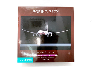 1/200 BOEING ボーイング 777-9X ハウスカラー - Solid fuselage model with the landing gear model inflight model 9X20101 全日空商事