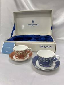 [T3079]　未使用品　WEDGWOOD ウェッジウッド カップ ソーサー 洋食器 ①FRANCES BRUE　フランシスブルー　②FRANCES　フランシス