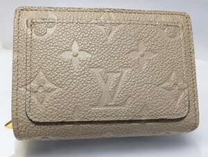 ☆美品☆LOUIS VUITTON ルイヴィトン M80152 ICチップ モノグラムアンプラント ポルトフォイユ クレア トゥルトレール 2つ折り 財布/1円〜