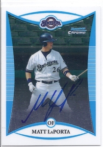 】Topps 2008 Bowman Chrome】BCP113 Matt LaPorta●Prospect Auto