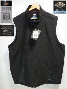 新品(デットストック)★2XLサイズ【Dickies/ディッキーズ】ビックサイズ/ソフトシェル/ベスト/SOFTSHELL VEST/STORM/ストーム/TE424BK/★