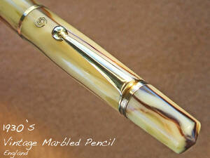 ◆レア美品◆1930年代製 ヴィンテージ・マーブルペンシル イギリス◆ 1930’s Vintage Marbled Pencil England ◆