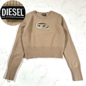 【美品】DIESEL ディーゼル　Dロゴ　カシミヤ混ニット　M-AREESA　グレンマーティンス　セーター　ショート丈