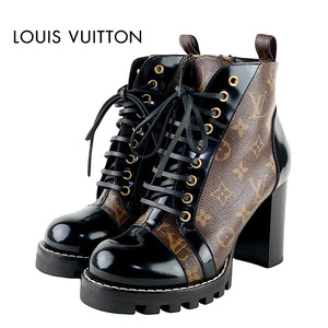 ルイヴィトン LOUIS VUITTON スタートレイルライン モノグラム ブーツ ショートブーツ 靴 シューズ レザー ブラウン ブラック