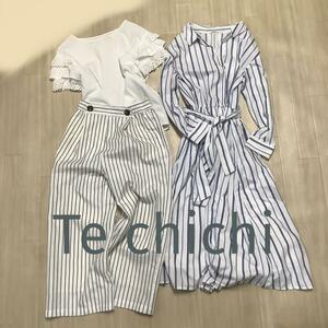 Techichi テチチ カットソー＆ミモレ丈パンツ＆ワンピース 計3点セット良品＊OL大学生コンパ通勤