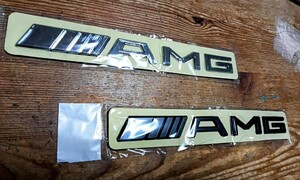 メルセデス・ベンツ　AMG　高品質　エンブレムステッカー　シルバーあるいわマッドブラックから1色お選びください