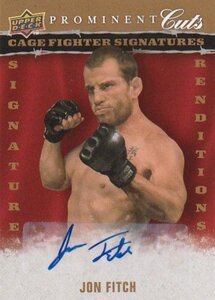 2009 UPPER DECK PROMINENT CUTS 総合格闘家 ジョン・フィッチ 直筆サインカード UFC