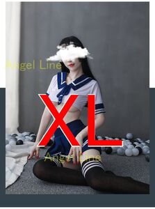 624127JK風セーラー服コスプレ上下組レギュラーカラーXLサイズ