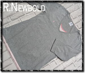 ★R.NEWBOLD　アールニューボールド　刺繍入り重ね着風カットソー　グレー★