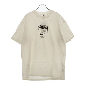 STUSSY ステューシー ×NIKE INTERNATIONAL TEE WHITE ナイキ インターナショナル半袖Tシャツ ホワイト DD3342-121