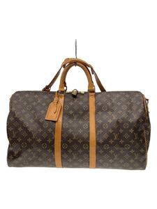 LOUIS VUITTON◆キーポル・バンドリエール55_モノグラム・キャンバス_M41414/ボストンバッグ/レザー/ブラウン