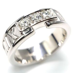 1円〜!!TIFFANY&Co.(ティファニー)▼K18 天然ダイヤモンドリング▼F 6.6g 約7号 diamond ring 指輪 EG9/EH1 S443