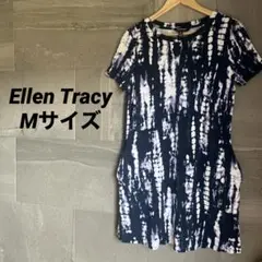 Ellen Tracy レディーストップス ブルータイダイ Mサイズ