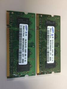 中古品 SAMSUNG DDR2 PC2-800 2GB(1G*2) 現状品