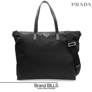 未使用品 PRADA プラダ トートバッグ ショルダーバッグ 2way 2VG024 テスート ナイロン サフィアーノ レザー シルバー金具