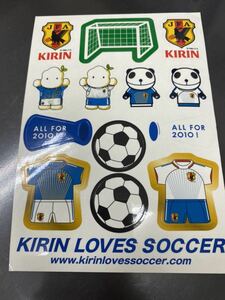 JFA 日本ナショナルチーム 2010 シールシート ステッカー サッカー　非売品 ノベルティ キリン