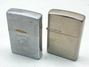 ■Zippo MANUFACTURING CO. 1998年製 / Ti_COATING 2017年製 オイルライター シルバー 2点 まとめ 火花あり 中古【UW060149】