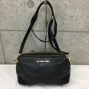 ◎【MICHAEL KORS/マイケルコース】ショルダーバッグ ポシェット ブラック レザー 肩掛け 鞄 レディース ミニポシェット ゴールド金具