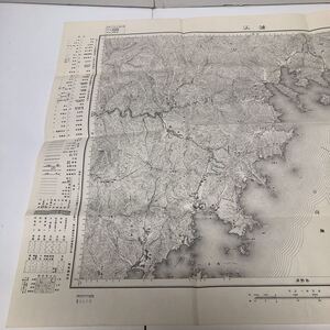 古地図 地形図 五万分之一 地理調査所 昭和29年応急修正 昭和29年発行 浦江 大分県 宮崎県