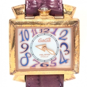 GAGA MILANO(ガガミラノ) 腕時計 ナポレオーネ 6031.4 レディース 革ベルト/シェル文字盤 シェルホワイト