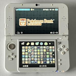 Newニンテンドー3DS LL パールホワイト ポケモンバンク ポケムーバー インビジブルキングダム めがみめぐり