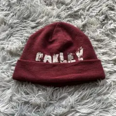 OAKLEY Beanie 00s archive knit cap red