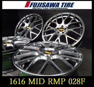 【1616】FK00110284◆MID RMP 028F ホイール◆19x7.5J 5穴 PCD100 +48◆4本