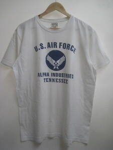 一点物!! ALPHA アルファ ロゴプリント Tシャツ U.S.AIRFORCE 良柄 サイズ X-LARGE